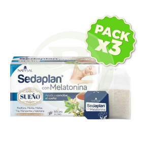 Pack 3x Sedaplan con Melatonina Infusión 20 Filtros Natysal