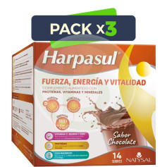 Pack 3x Batido Fuerza Energía y Vitalidad Chocolate 14 Sobres Natysal
