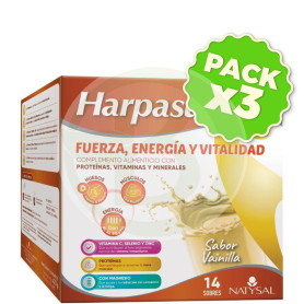 Pack 3x Batido Fuerza Energía y Vitalidad Vainilla 14 Sobres Natysal