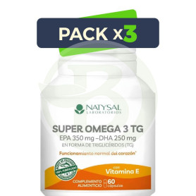 Pack 3x Súper Omega 3 Tg (350 Epa-250 Dha) 60 Cápsulas Natysal