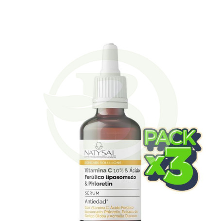 Pack 3x Sérum Vitamina C y Ácido Ferúlico + Phloretin 20Ml Natysal