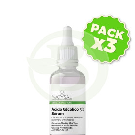 Pack 3x Sérum Ácido Glicólico 5% 20Ml Natysal