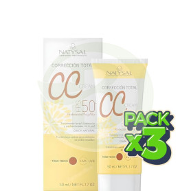 Pack 3x Cc Cream Fps 50+ 50Ml Natysal