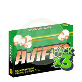 Pack 3x Avifer 30 Comprimidos Robis