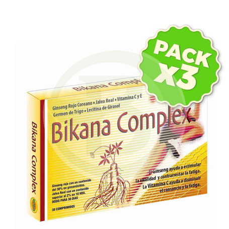 Pack 3x Bikana Complex 30 Comprimidos Robis