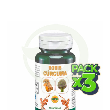 Pack 3x Cúrcuma 40 Comprimidos Robis