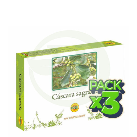 Pack 3x Cáscara Sagrada 60 Comprimidos Robis