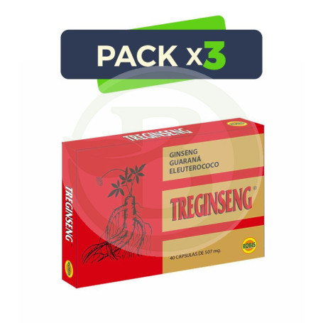 Pack 3x Treginseng 40 Cápsulas Robis