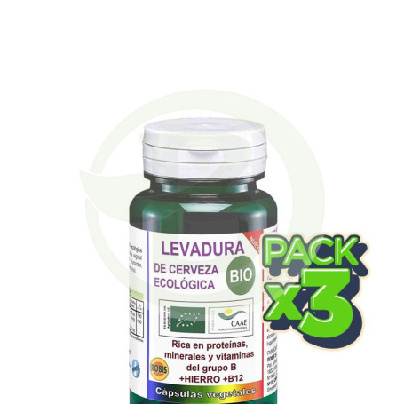 Pack 3x Levadura De Cerveza 50 Cápsulas Eco Robis