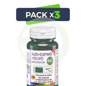 Pack 3x Ajo, Espino y Olivo Bio 60 Cápsulas Robis