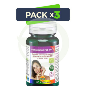 Pack 3x Cabello, Uñas y Piel 60 Cápsulas Robis