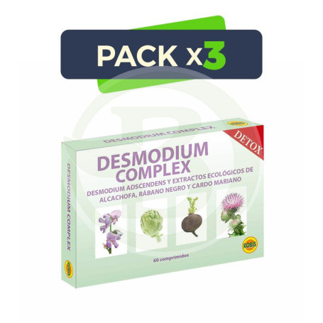 Pack 3x Desmodium Complex 60 Cápsulas Robis