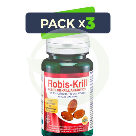 Pack 3x Robis Krill 30 Cápsulas Robis
