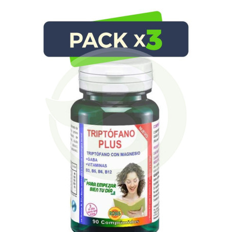 Pack 3x Triptófano Plus 90 Comprimidos Robis