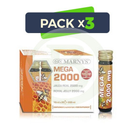 Pack 3x Jalea Real Mega 2000Mg. Marnys
