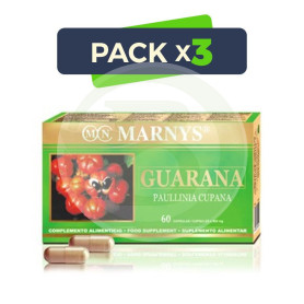 Pack 3x Guaraná 60 Cápsulas Marnys
