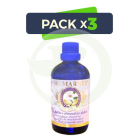 Pack 3x Aceite Masaje de Almendras Dulces Marnys