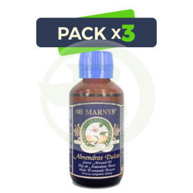 Pack 3x Aceite Puro de Almendras Dulces 125Ml. Marnys