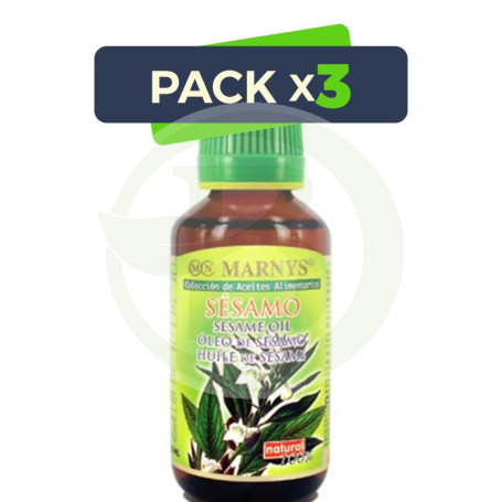 Pack 3x Aceite Alimentario de Sésamo 125Ml. Marnys