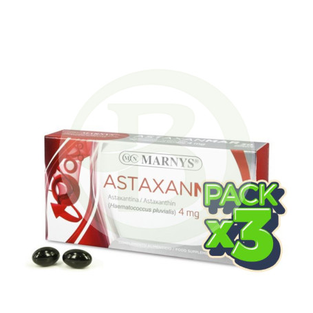 Pack 3x Astaxanmar 30 Cápsulas Marnys
