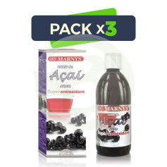 Pack 3x Zumo de Acai 500Ml. Marnys