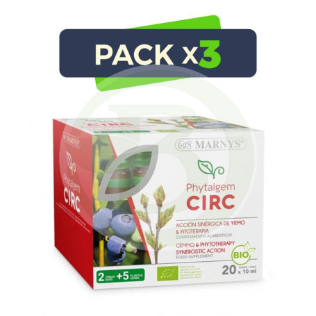 Pack 3x Phytalgem CIRC 20 Viales Marnys