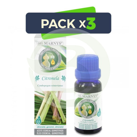 Pack 3x Aceite Esencial Alimentario de Citronela Marnys