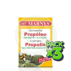 Pack 3x Caramelos Propoleo, Mentol y Eucalipto 36,5Gr. Marnys