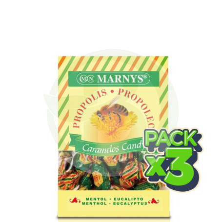 Pack 3x Caramelos Propoleo con Miel 60Gr. Marnys
