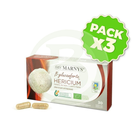 Pack 3x Melena de León BIO 30 Cápsulas Marnys