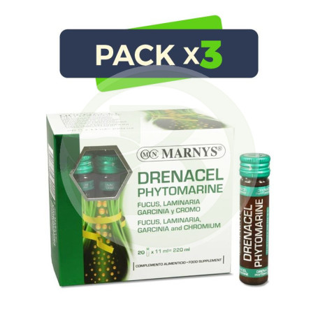 Pack 3x Drenacel Phytomarine 20 Viales Marnys