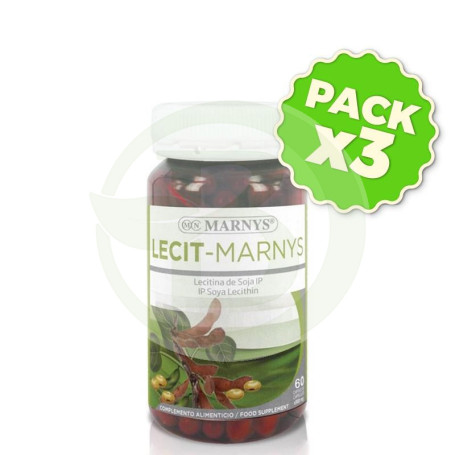Pack 3x Lecit 60 Cápsulas Marnys
