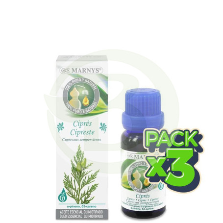 Pack 3x Aceite Esencial Alimentario de Ciprés 15Ml. Marnys