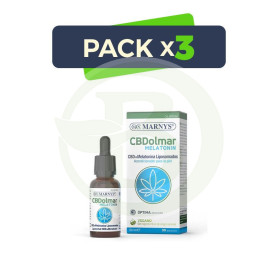 Pack 3x Cbdolmar Melatonin ( Cbd 3%) 30 Ml Marnys