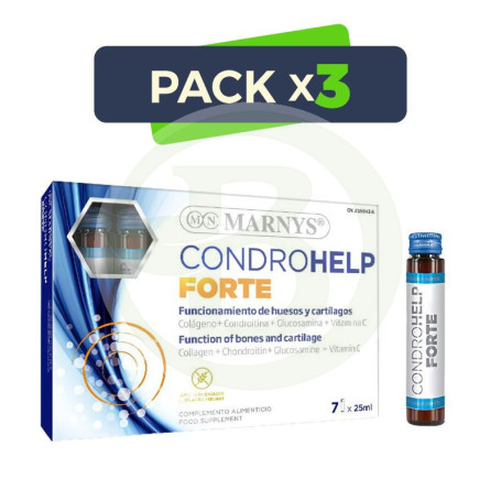 Pack 3x Condrohelp Forte 7 Viales X 25 Ml Marnys