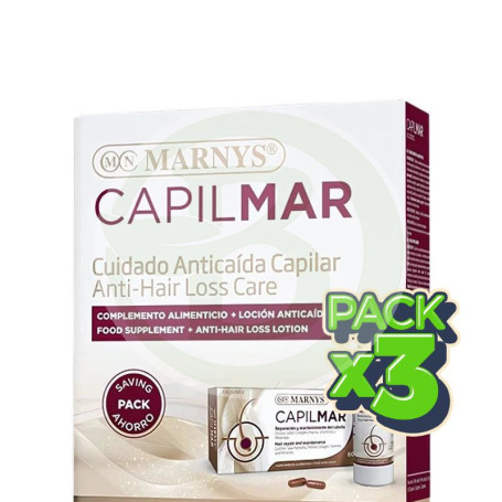 Pack 3x Pack Capilmar Locion Anticaida + Capsulas Marnys