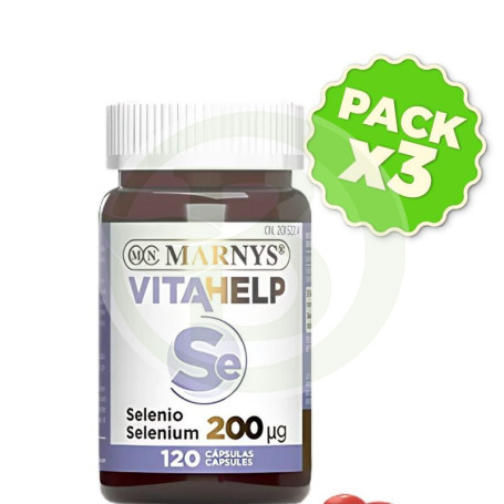 Pack 3x Vitahelp Selenio 200Ug 120 Perlas Marnys