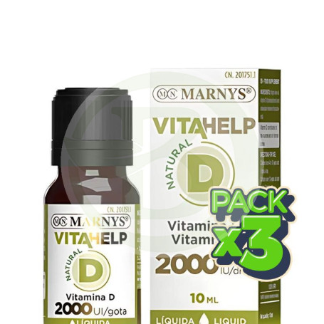 Pack 3x Vitahelp D Líquida 2000Ui 10Ml Marnys