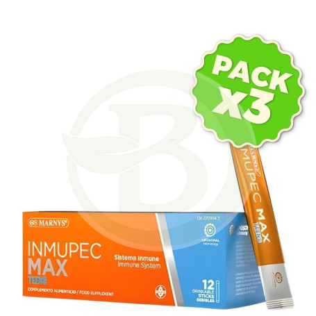 Pack 3x Inmupec Max Teens 12 Sticks Bebibles Marnys
