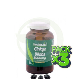 Pack 3x Ginkgo Biloba (Ginkgo Biloba) Health Aid