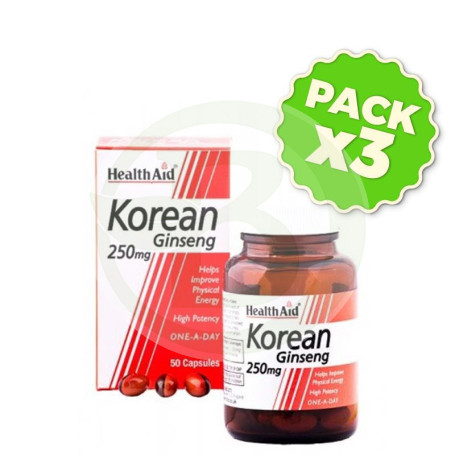 Pack 3x Ginseng Coreano (Panax Ginseng) Health Aid