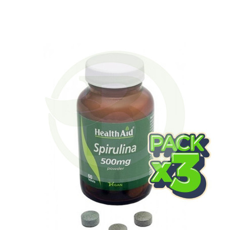 Pack 3x Espirulina (Spirulina Platensis) Health Aid