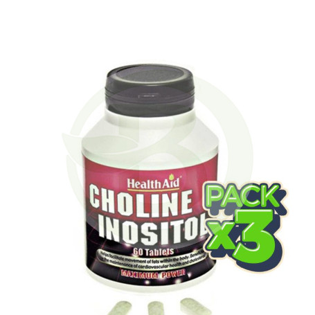 Pack 3x Colina e Inositol Health Aid
