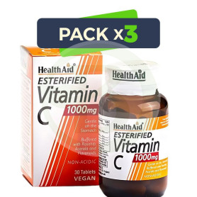 Pack 3x Esterified Vitamina C 1000Mg 30 Tabletas Health Aid