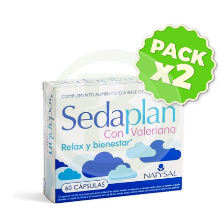 Pack 2x Sedaplan con Valeriana 60 Cápsulas Natysal