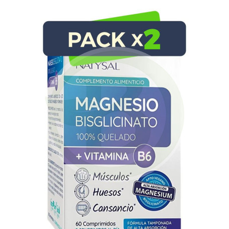 Pack 2x Magnesio+B6 60 Cápsulas Natysal