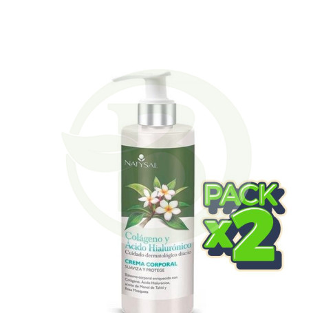 Pack 2x Loción Corporal Colágeno y Ácido Hialurónico 300Ml Natysal