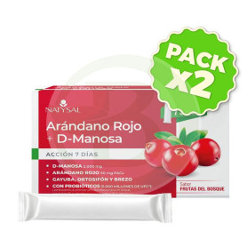 Pack 2x Arándano Rojo + D Manosa 7 Sticks Natysal