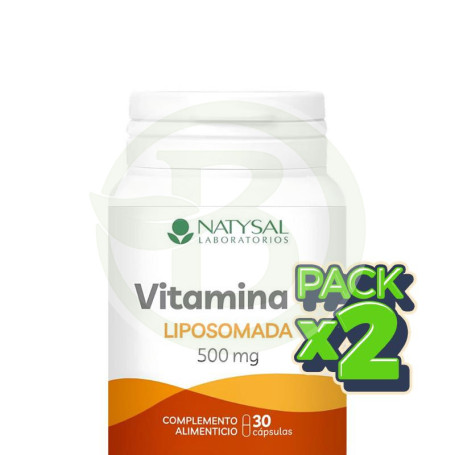 Pack 2x Vitamina C Liposomada 500Mg 30 Cápsulas Natysal
