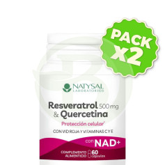 Pack 2x Resveratrol y Quercitina con Nad+ 60 Capsulas Natysal